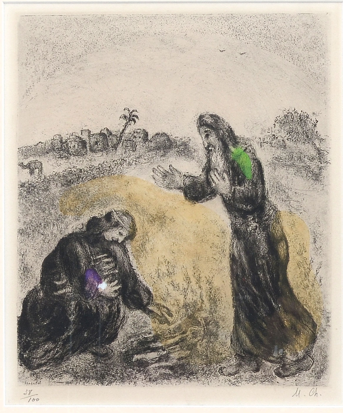 Appraisal: CHAGALL Mark Russian - ''Elijiah and the Widow of Sarepta''