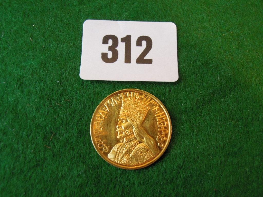 Appraisal: A Haile Selassie Ethiopian gold coin th class citizenship approx