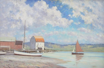 Appraisal: Hugh Boycott Brown British - Woodbridge Tide Mill and River