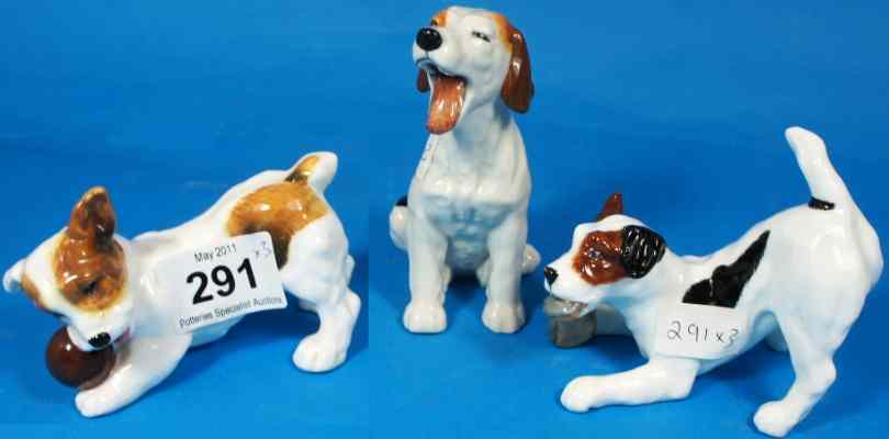 Appraisal: Royal Doulton Dogs Juggling Nap Time and Caught it