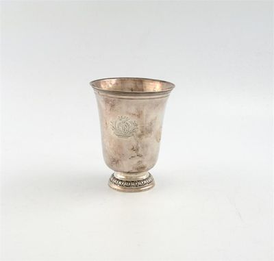 Appraisal: An th century French silver beaker maker's mark of J