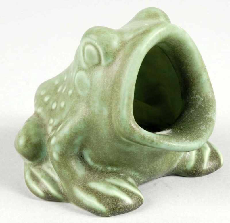 Appraisal: Rookwood Figural Frog Stamp Dish Description Signed Rookwood Condition Near