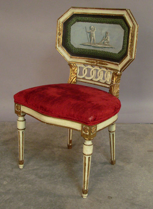 Appraisal: Italian painted side chair