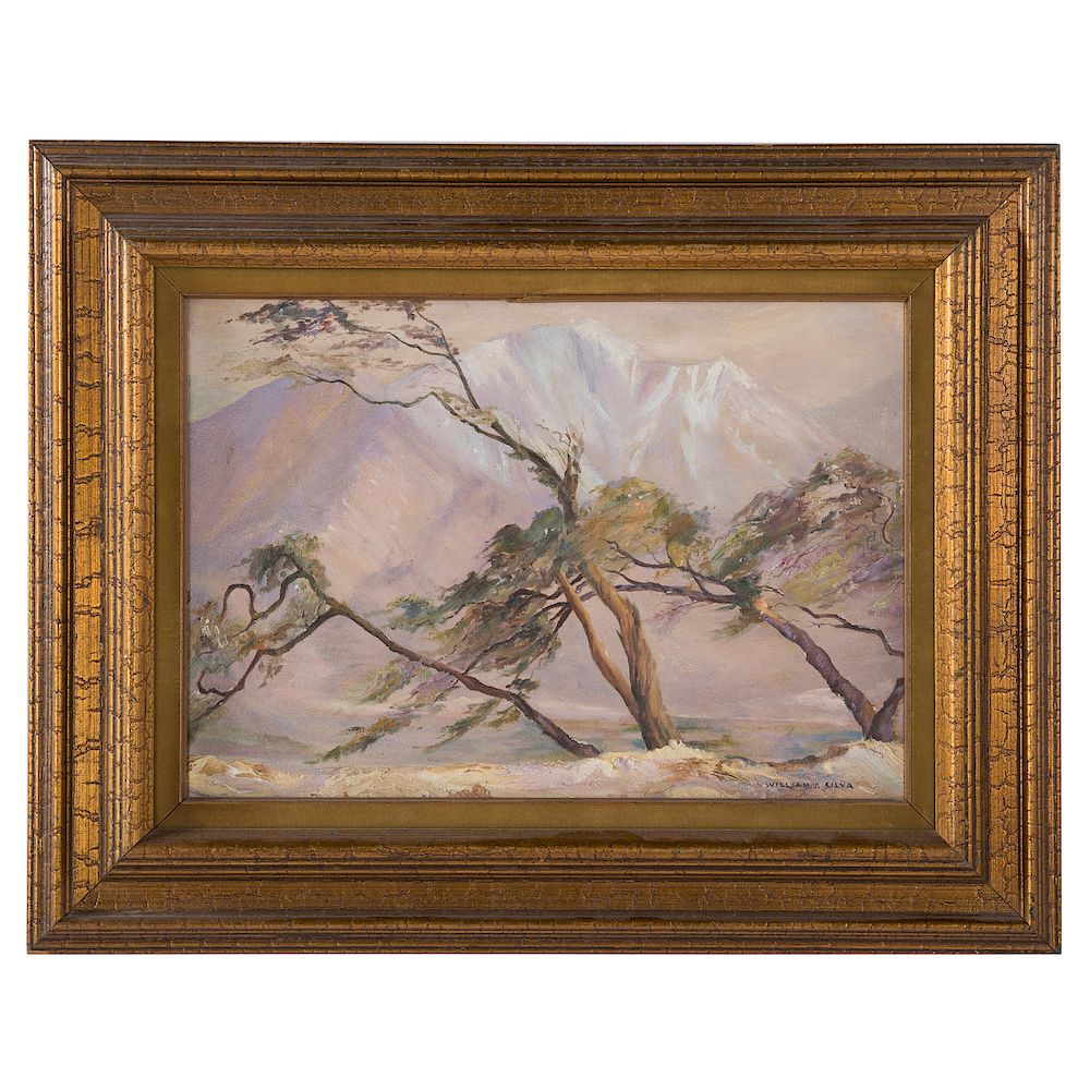 Appraisal: William Silva Landscape oil William Posey Silva American - Mountainous