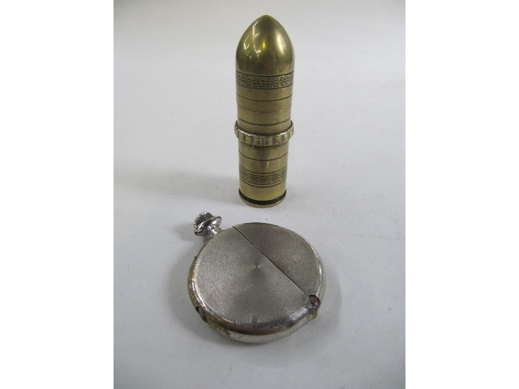 Appraisal: Lot comprising two Trench Art cigarette lighters