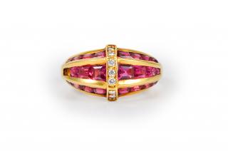 Appraisal: K Ruby and Diamond Ring K diamond and ruby ring