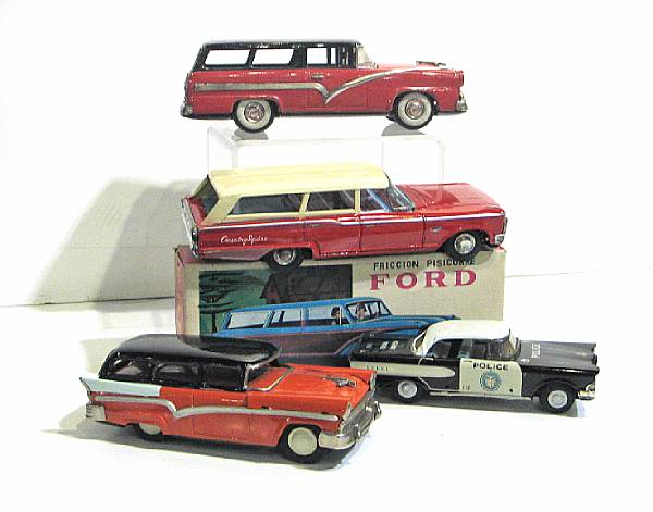 Appraisal: Japanese Ford Lithographed Vehicles Interesting grouping of - Ford cars