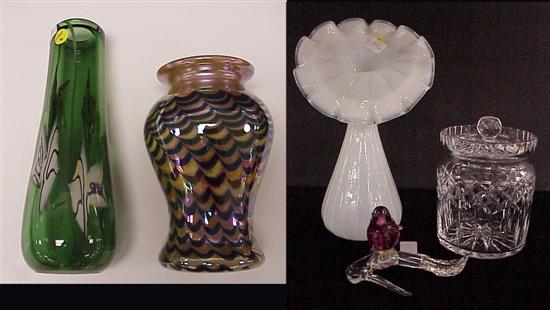 Appraisal: Five pieces of glass including Jack in the Pulpit white