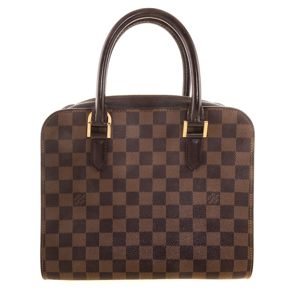 Appraisal: A Louis Vuitton Damier Ebene Triana A brown Damier Ebene