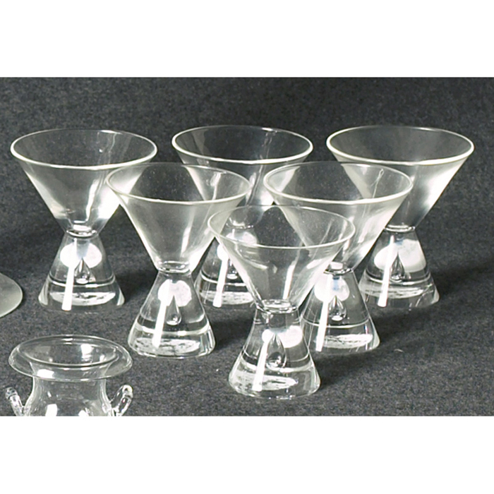 Appraisal: Steuben glasses set of six clear flaring shape all marked