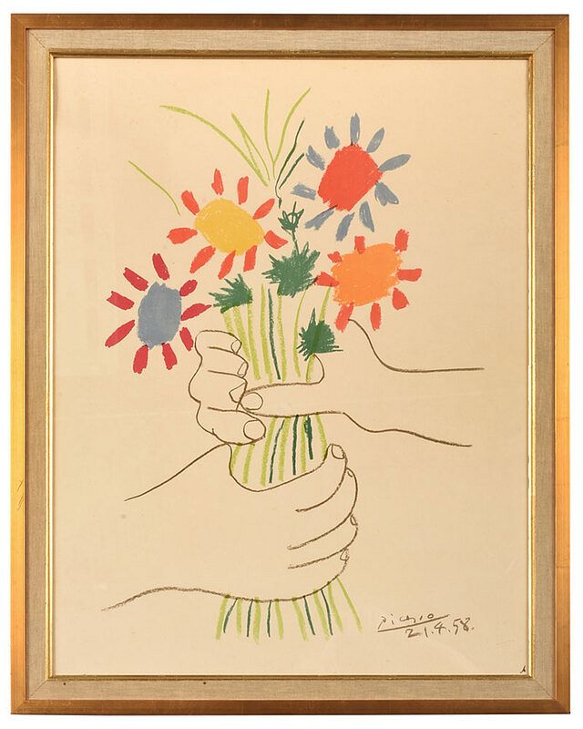 Appraisal: Pablo Picasso Spanish - Bouquet des Fleurs Paix unsigned edition