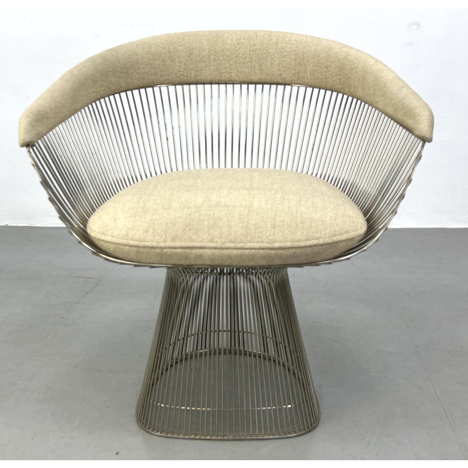 Appraisal: Warren Platner Knoll Side Dining Chair Chrome frame Dimensions H