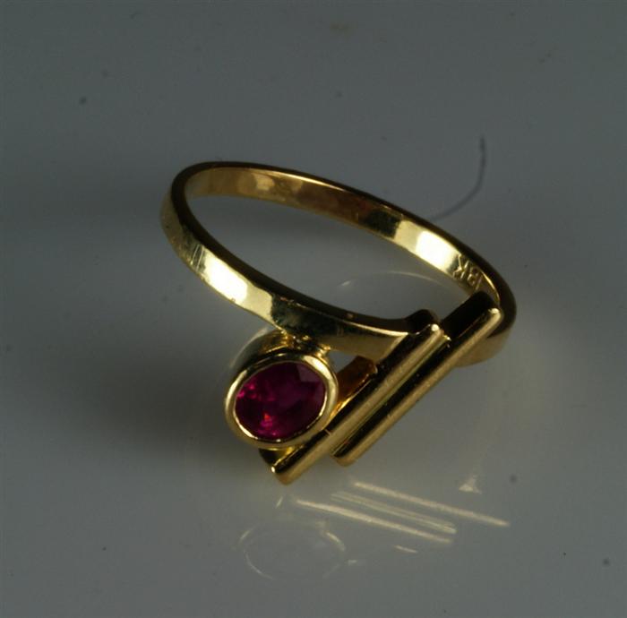 Appraisal: K YG ruby ring size dwt Estimate -