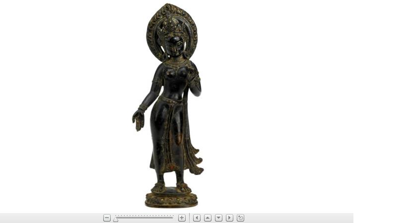 Appraisal: Tall Nepalese bronze figure th th century