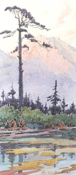 Appraisal: Albert DeRome American - Mt Shasta Abranis Lake signed 'A