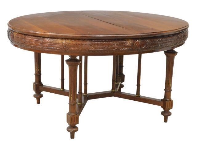 Appraisal: Louis XVI style mahogany extension dining table early th c