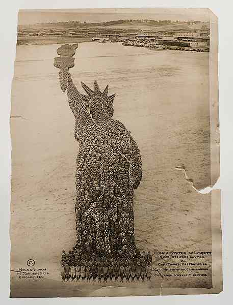 Appraisal: Mole Thomas Human Statue of Liberty Photograph In negative Officers