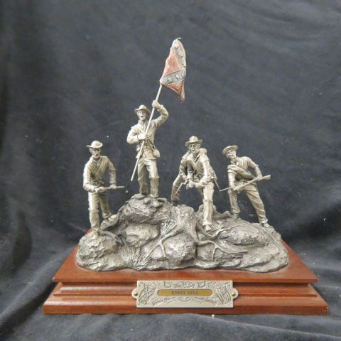 Appraisal: Chilmark Pewter Figurine Rebel Yell civil war scene by Francis