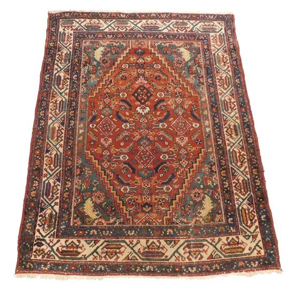 Appraisal: RUG Antique Persian Saraband ' x ' hand-made wool on