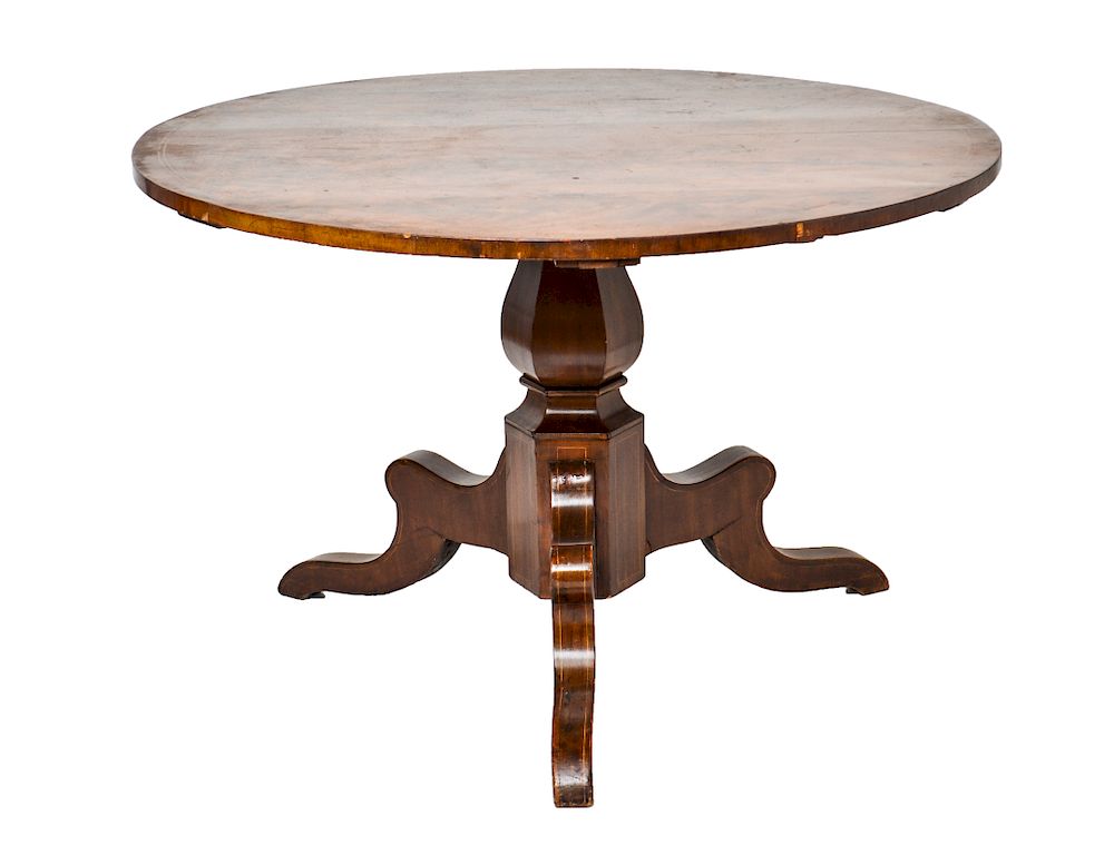 Appraisal: English Regency Style Mahogany Center Table English Regency style mahogany