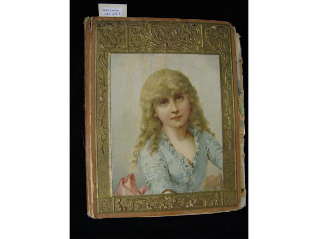 Appraisal: Victorian Scrapbook Album lots of advertising trade cards more