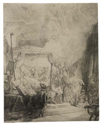 Appraisal: REMBRANDT VAN RIJN The Death of the Virgin Etching and