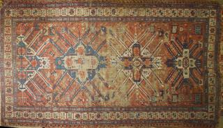 Appraisal: th c- early th c flat woven eagle Kazak main