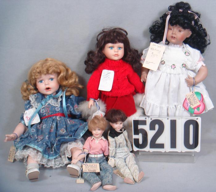 Appraisal: Porcelain Dolls to tall Price and Seymour Man All in