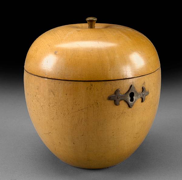 Appraisal: A fruitwood tea caddy possibly English or Dutch th century