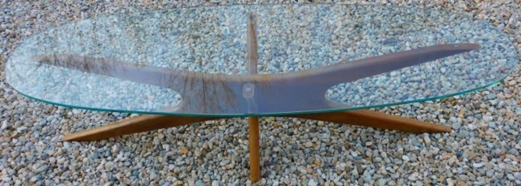 Appraisal: ADRIAN PEARSALL - MID CENTURY MODERNsolid teak base and elliptical