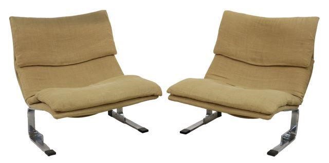 Appraisal: pair Italian modern Onda lounge chairs designed by Giovanni Offredi