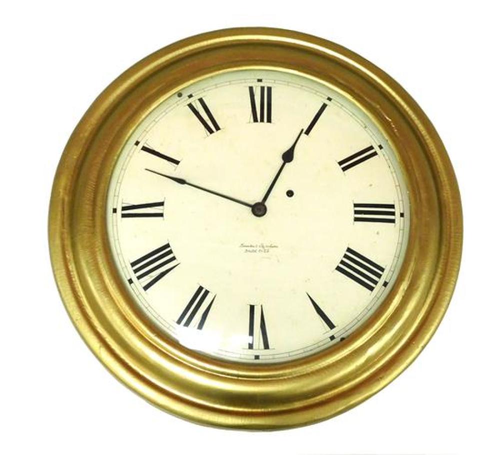 Appraisal: Brewster Ingraham Bristol CT round wall clock c molded and