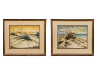 Appraisal: Two Stella Morton Marsh Watercolors Signed Stella Morton American St