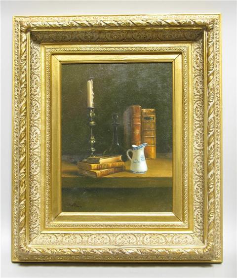 Appraisal: STILL LIFE Oil on canvas Framed