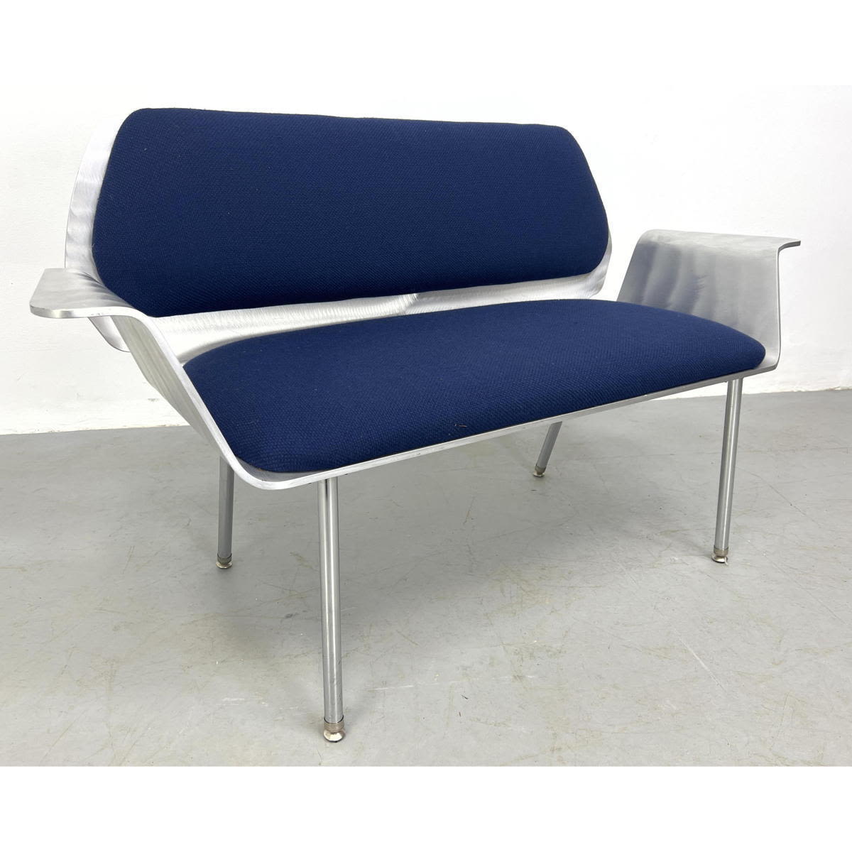 Appraisal: Industrial Modern Heavy Aluminum Bench Seating Unmarked From Chanel Offices