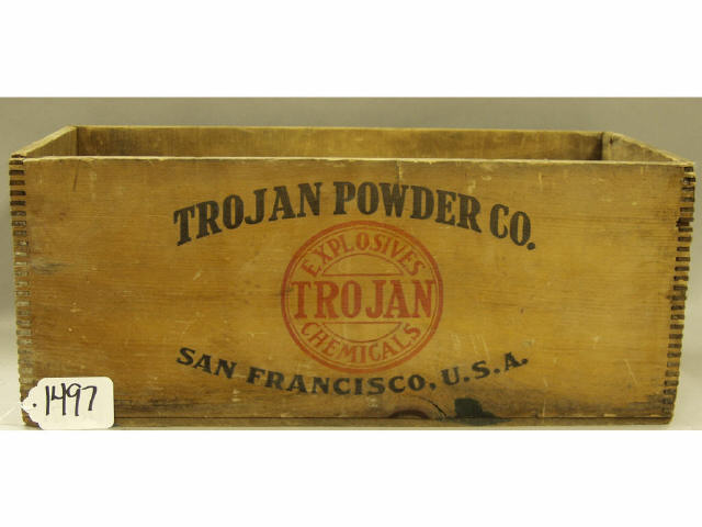 Appraisal: Original wooden Trojan Dynamite Crate Estimate -