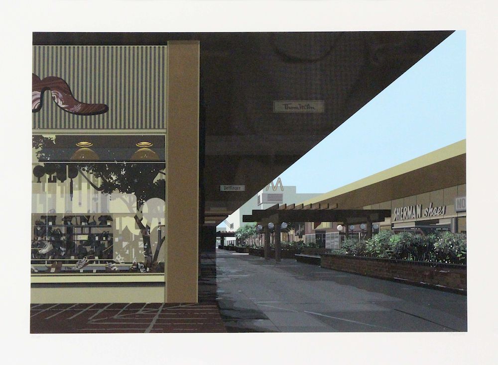 Appraisal: RICHARD ESTES AMERICAN b Screenprint Lakewood Mall Signed lower right