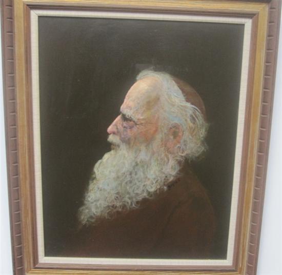 Appraisal: BAGNELL STEPHEN AMERICAN - Portrait of a scholar Acrylic on