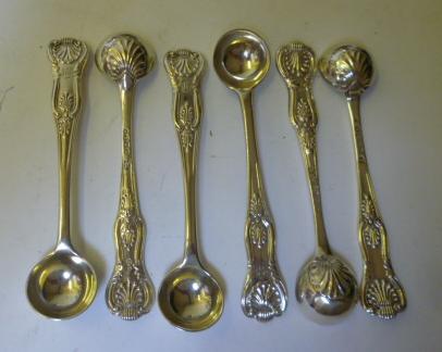 Appraisal: A SET OF FOUR VICTORIAN MUSTARD SPOONS maker Henry Emanuel