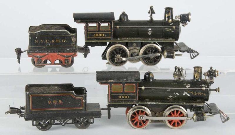 Appraisal: Lot of German Marklin O-Gauge Engines Tenders Description Engines L