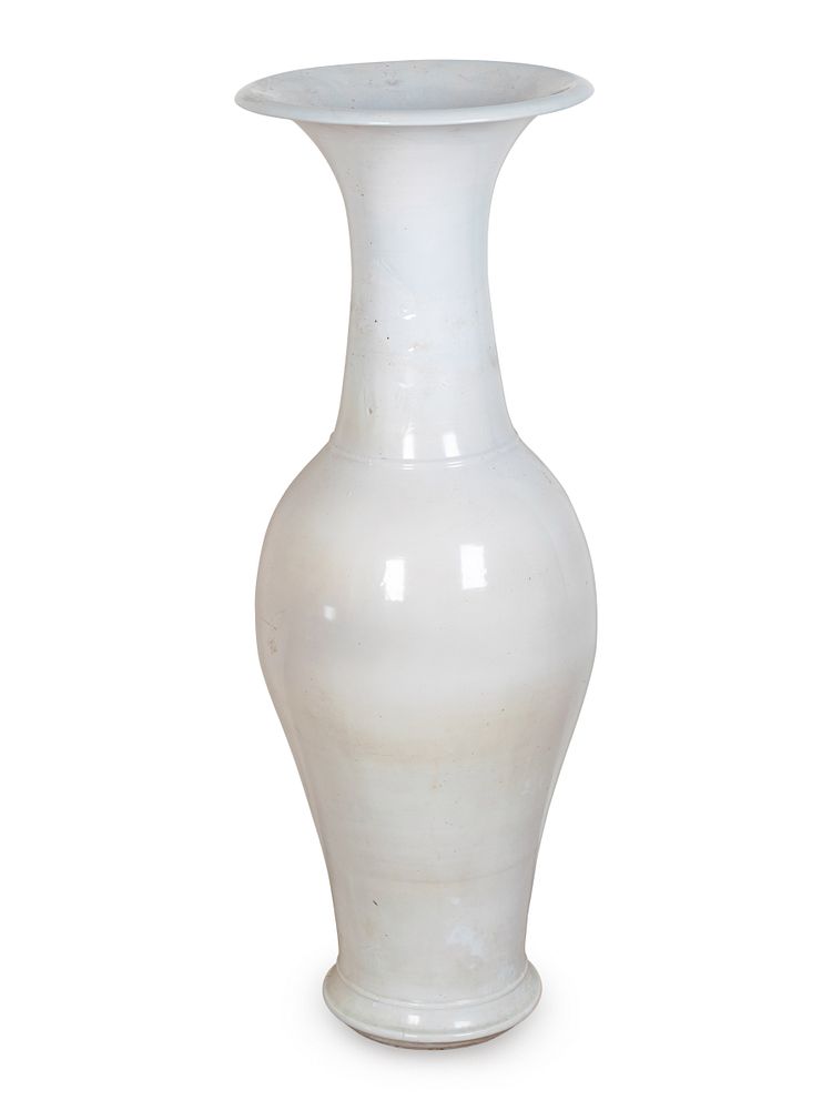 Appraisal: A Large Chinese White-Glazed Porcelain Vase Height of vase x