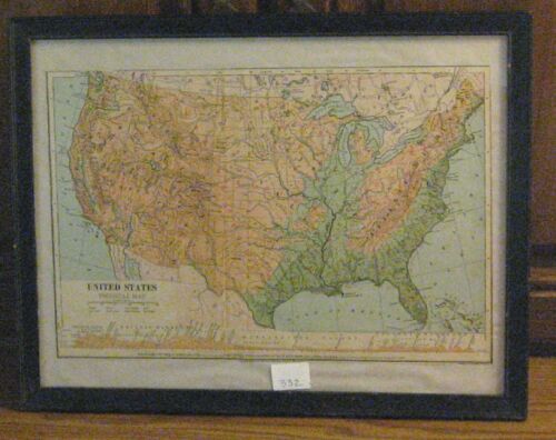 Appraisal: 'S UNITED SATES FRAMED MAP