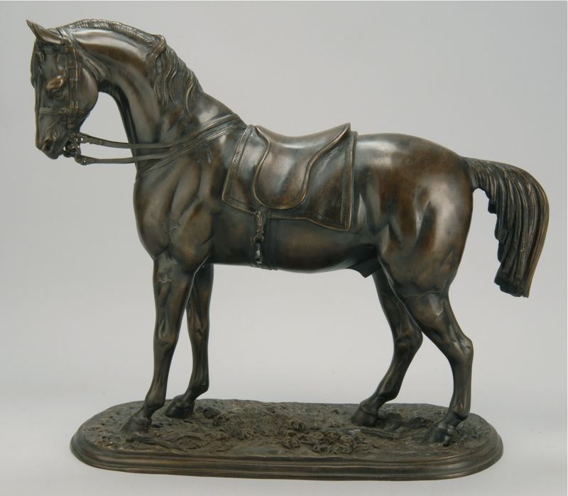 Appraisal: BRONZE FIGURE OF A RACE HORSE Signed illegibly Height Length