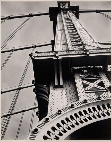 Appraisal: ABBOTT BERENICE - Manhattan Bridge looking up Gelatin silver print