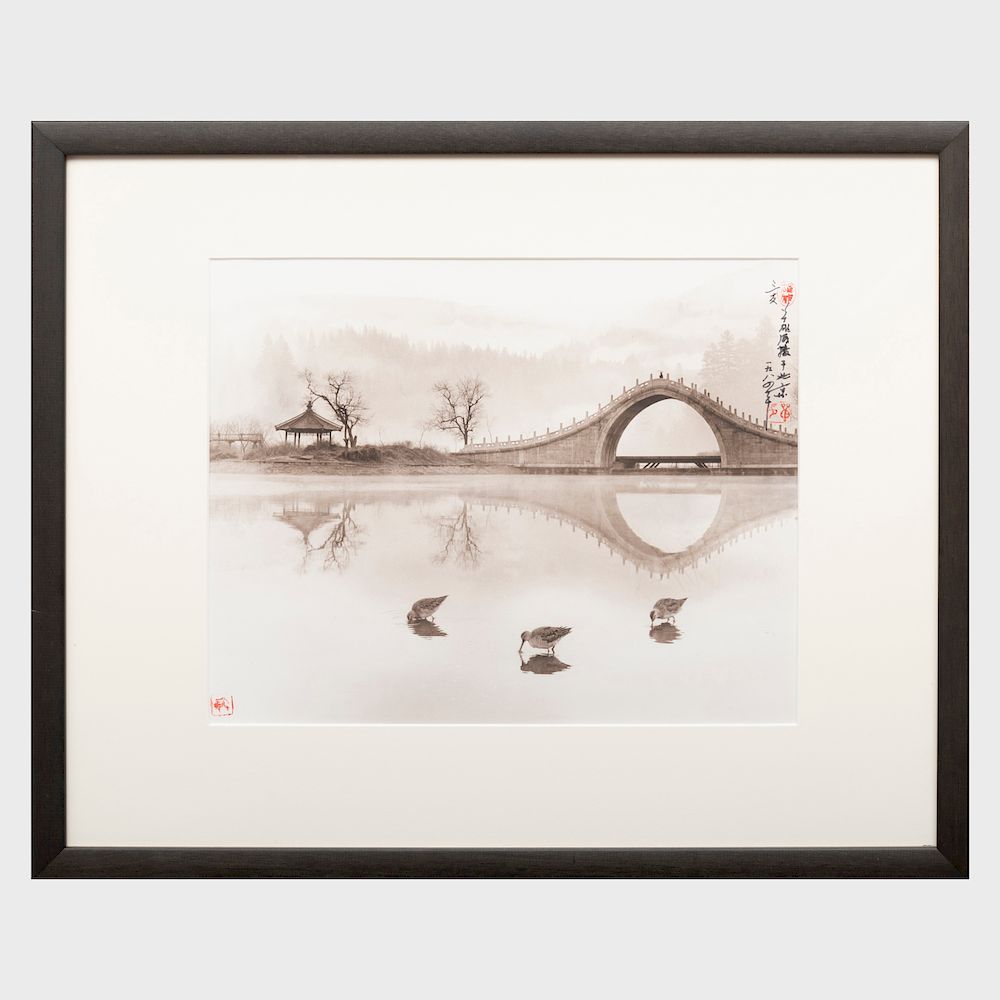 Appraisal: Hong-Oai Don - Three Friends Gelatin silver print signed and