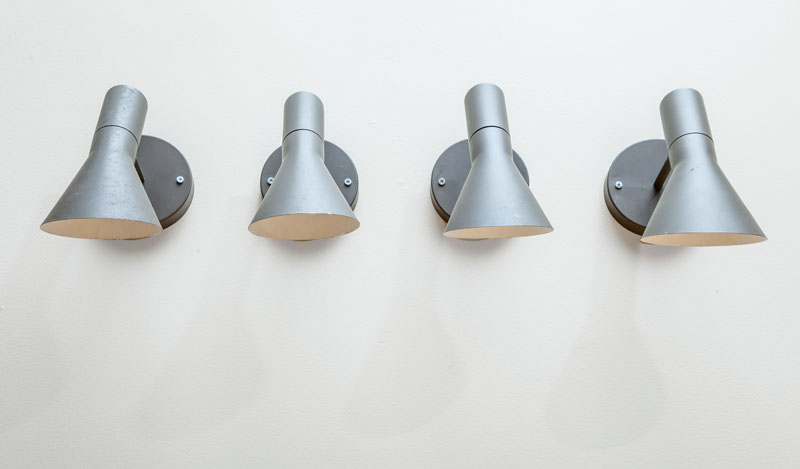 Appraisal: ARNE JACOBSEN FOR LOUIS POULSON CO FOUR WALL LIGHTS x