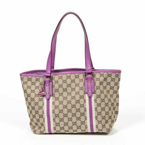 Appraisal: Gucci Jolicoeur tote bag in tan GG canvas with gold-tone