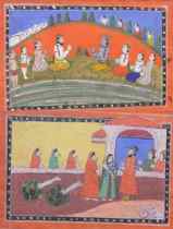 Appraisal: A lot of Two Framed Miniature Paintings from India th