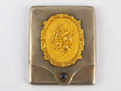 Appraisal: A Russian frosted silver match book cover complete with matches