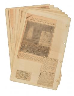 Appraisal: Collection of Leaves From A Spiritualism Scrapbook Annotated by Houdini